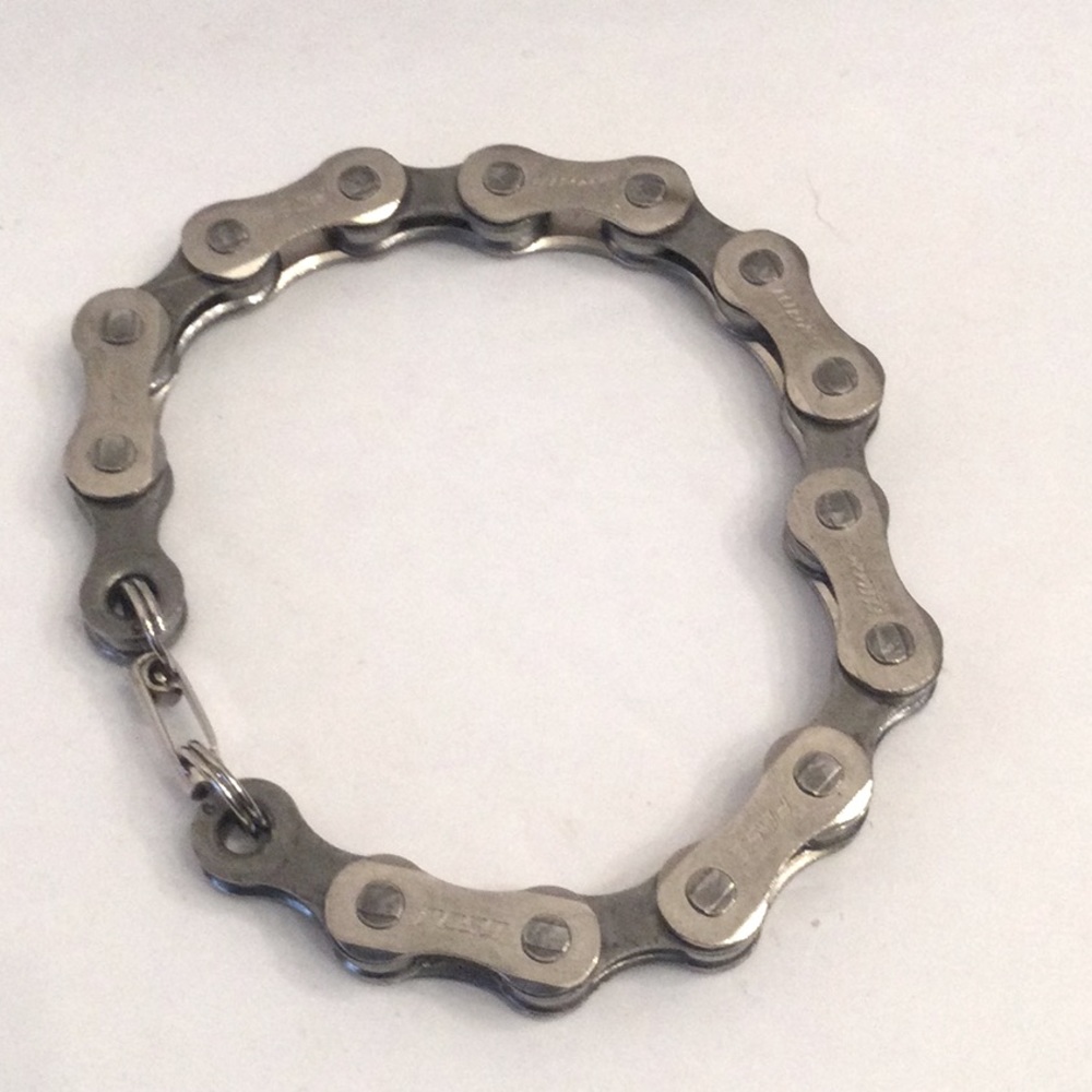 Bicycle chain bracelet